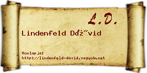 Lindenfeld Dávid névjegykártya